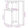 Mesa auxiliar madera de ingeniería roble ahumado 35x35x60 cm de vidaXL, Mesas de centro - Ref: Foro24-840741, Precio: 41,64 €...