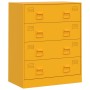 Aparador de acero amarillo mostaza 67x39x83 cm de vidaXL, Aparadores - Ref: Foro24-841682, Precio: 189,51 €, Descuento: %