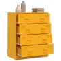 Aparador de acero amarillo mostaza 67x39x83 cm de vidaXL, Aparadores - Ref: Foro24-841682, Precio: 189,51 €, Descuento: %