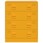 Aparador de acero amarillo mostaza 67x39x83 cm de vidaXL, Aparadores - Ref: Foro24-841682, Precio: 189,51 €, Descuento: %