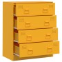 Aparador de acero amarillo mostaza 67x39x83 cm de vidaXL, Aparadores - Ref: Foro24-841682, Precio: 189,51 €, Descuento: %