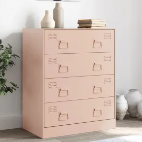 Aparador de acero rosa 67x39x83 cm de vidaXL, Aparadores - Ref: Foro24-841680, Precio: 138,33 €, Descuento: %