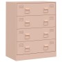Aparador de acero rosa 67x39x83 cm de vidaXL, Aparadores - Ref: Foro24-841680, Precio: 139,67 €, Descuento: %
