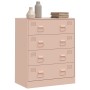 Aparador de acero rosa 67x39x83 cm de vidaXL, Aparadores - Ref: Foro24-841680, Precio: 139,67 €, Descuento: %