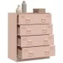 Aparador de acero rosa 67x39x83 cm de vidaXL, Aparadores - Ref: Foro24-841680, Precio: 138,33 €, Descuento: %