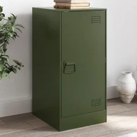 Aparador de acero verde oliva 34,5x39x73 cm de vidaXL, Aparadores - Ref: Foro24-841713, Precio: 69,45 €, Descuento: %