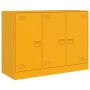 Aparador de acero amarillo mostaza 99x39x73 cm de vidaXL, Aparadores - Ref: Foro24-841724, Precio: 165,67 €, Descuento: %