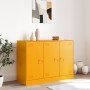 Aparador de acero amarillo mostaza 99x39x73 cm de vidaXL, Aparadores - Ref: Foro24-841724, Precio: 165,67 €, Descuento: %