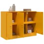 Aparador de acero amarillo mostaza 99x39x73 cm de vidaXL, Aparadores - Ref: Foro24-841724, Precio: 165,67 €, Descuento: %