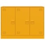 Aparador de acero amarillo mostaza 99x39x73 cm de vidaXL, Aparadores - Ref: Foro24-841724, Precio: 165,67 €, Descuento: %