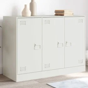 Aparador de acero blanco 99x39x73 cm de vidaXL, Aparadores - Ref: Foro24-841726, Precio: 157,03 €, Descuento: %