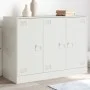 Aparador de acero blanco 99x39x73 cm de vidaXL, Aparadores - Ref: Foro24-841726, Precio: 157,03 €, Descuento: %