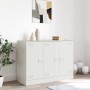 Aparador de acero blanco 99x39x73 cm de vidaXL, Aparadores - Ref: Foro24-841726, Precio: 162,88 €, Descuento: %