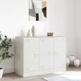 Aparador de acero blanco 99x39x73 cm de vidaXL, Aparadores - Ref: Foro24-841726, Precio: 157,03 €, Descuento: %
