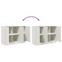 Aparador de acero blanco 99x39x73 cm de vidaXL, Aparadores - Ref: Foro24-841726, Precio: 162,88 €, Descuento: %