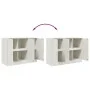 Aparador de acero blanco 99x39x73 cm de vidaXL, Aparadores - Ref: Foro24-841726, Precio: 157,03 €, Descuento: %