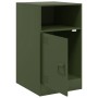 Mesitas de noche 2 unidades acero verde oliva 34,5x39x62 cm de vidaXL, Mesitas de noche - Ref: Foro24-841772, Precio: 96,45 €...