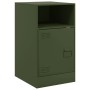 Mesitas de noche 2 unidades acero verde oliva 34,5x39x62 cm de vidaXL, Mesitas de noche - Ref: Foro24-841772, Precio: 96,45 €...