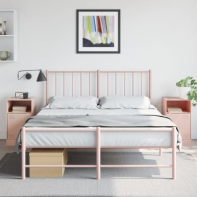 Mesitas de noche 2 unidades acero rosa 34,5x39x62 cm de vidaXL, Mesitas de noche - Ref: Foro24-841766, Precio: 96,45 €, Descu...