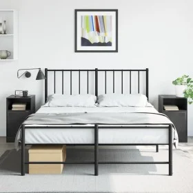 Mesitas de noche 2 unidades acero negro 34,5x39x62 cm by vidaXL, Nightstands - Ref: Foro24-841764, Price: 89,78 €, Discount: %