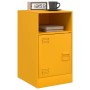 Mesitas de noche 2 uds acero amarillo mostaza 34,5x39x62 cm de vidaXL, Mesitas de noche - Ref: Foro24-841770, Precio: 95,92 €...