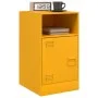 Mesitas de noche 2 uds acero amarillo mostaza 34,5x39x62 cm de vidaXL, Mesitas de noche - Ref: Foro24-841770, Precio: 94,96 €...