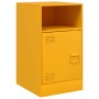 Mesitas de noche 2 uds acero amarillo mostaza 34,5x39x62 cm de vidaXL, Mesitas de noche - Ref: Foro24-841770, Precio: 95,92 €...