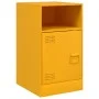 Mesitas de noche 2 uds acero amarillo mostaza 34,5x39x62 cm de vidaXL, Mesitas de noche - Ref: Foro24-841770, Precio: 94,96 €...