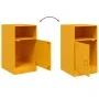 Mesitas de noche 2 uds acero amarillo mostaza 34,5x39x62 cm de vidaXL, Mesitas de noche - Ref: Foro24-841770, Precio: 94,96 €...