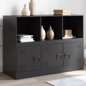 Aparador de acero negro 99x39x73 cm de vidaXL, Aparadores - Ref: Foro24-841787, Precio: 146,71 €, Descuento: %