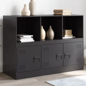 Aparador de acero negro 99x39x73 cm by vidaXL, Sideboards - Ref: Foro24-841787, Price: 144,84 €, Discount: %