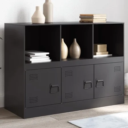 Aparador de acero negro 99x39x73 cm de vidaXL, Aparadores - Ref: Foro24-841787, Precio: 144,84 €, Descuento: %