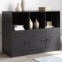 Aparador de acero negro 99x39x73 cm de vidaXL, Aparadores - Ref: Foro24-841787, Precio: 144,84 €, Descuento: %