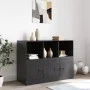 Aparador de acero negro 99x39x73 cm de vidaXL, Aparadores - Ref: Foro24-841787, Precio: 144,84 €, Descuento: %