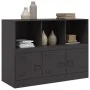 Aparador de acero negro 99x39x73 cm de vidaXL, Aparadores - Ref: Foro24-841787, Precio: 144,84 €, Descuento: %