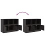 Aparador de acero negro 99x39x73 cm de vidaXL, Aparadores - Ref: Foro24-841787, Precio: 146,71 €, Descuento: %
