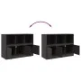Aparador de acero negro 99x39x73 cm de vidaXL, Aparadores - Ref: Foro24-841787, Precio: 144,84 €, Descuento: %