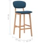 Taburetes de cocina 2 unidades tela azul de vidaXL, Taburetes de cocina - Ref: Foro24-289371, Precio: 166,94 €, Descuento: %