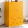 Aparador de acero amarillo mostaza 67x39x95 cm de vidaXL, Aparadores - Ref: Foro24-841808, Precio: 173,66 €, Descuento: %