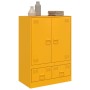 Aparador de acero amarillo mostaza 67x39x95 cm de vidaXL, Aparadores - Ref: Foro24-841808, Precio: 173,66 €, Descuento: %