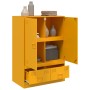 Aparador de acero amarillo mostaza 67x39x95 cm de vidaXL, Aparadores - Ref: Foro24-841808, Precio: 173,66 €, Descuento: %