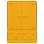 Aparador de acero amarillo mostaza 67x39x95 cm de vidaXL, Aparadores - Ref: Foro24-841808, Precio: 173,66 €, Descuento: %