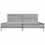 Estructura cama madera ingeniería metal gris Sonoma 180x200 cm de vidaXL, Camas y somieres - Ref: Foro24-3280015, Precio: 167...