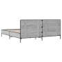 Estructura cama madera ingeniería metal gris Sonoma 180x200 cm de vidaXL, Camas y somieres - Ref: Foro24-3280015, Precio: 167...