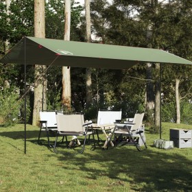 Lona de camping impermeable verde 500x294 cm de vidaXL, Tiendas de campaña - Ref: Foro24-94667, Precio: 39,47 €, Descuento: %