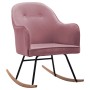 Silla mecedora de terciopelo rosa de vidaXL, Mecedoras - Ref: Foro24-289522, Precio: 141,69 €, Descuento: %