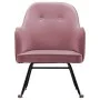Silla mecedora de terciopelo rosa de vidaXL, Mecedoras - Ref: Foro24-289522, Precio: 140,07 €, Descuento: %