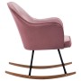 Silla mecedora de terciopelo rosa de vidaXL, Mecedoras - Ref: Foro24-289522, Precio: 141,69 €, Descuento: %