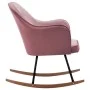 Silla mecedora de terciopelo rosa de vidaXL, Mecedoras - Ref: Foro24-289522, Precio: 140,07 €, Descuento: %