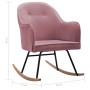 Silla mecedora de terciopelo rosa de vidaXL, Mecedoras - Ref: Foro24-289522, Precio: 141,69 €, Descuento: %